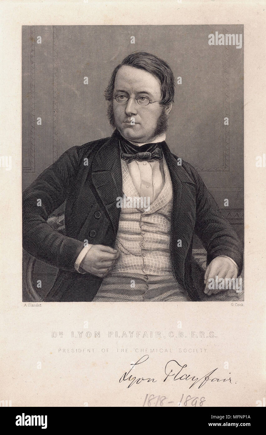 Lyon Playfair (1818-1898)  Scoittish chemist and politician. Stock Photo