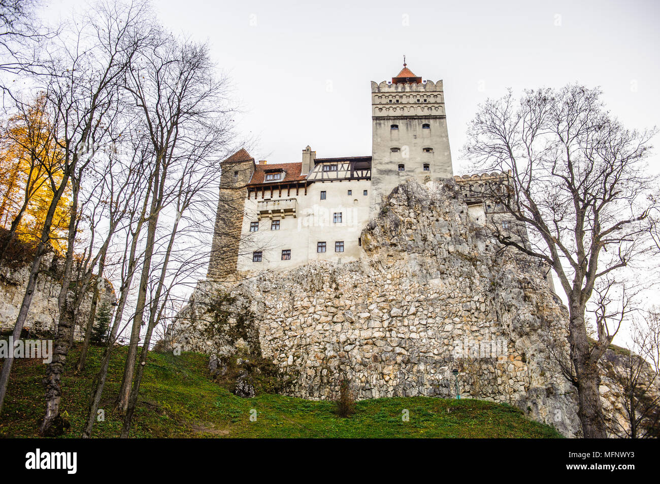 Dracula Castle in Bran, Romania. It is marketed as the home of the Vampire  Dracula, the Bram Stoker's novel character Stock Photo - Alamy