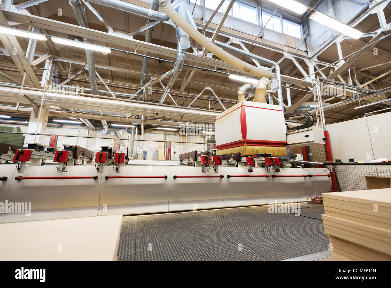 machine at woodworking factory Stock Photo Alamy