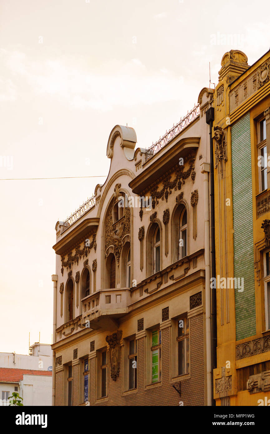 Architecture of the downtown of Beograde, Serbia Stock Photo