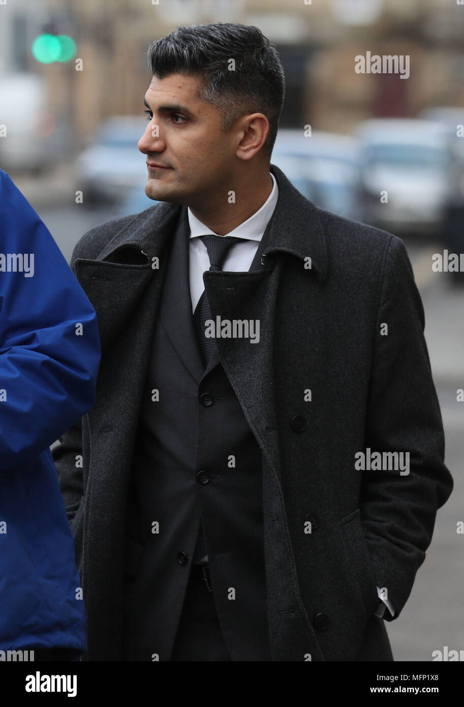 Canadian pilot Imran Zafar Syed at Paisley Sheriff Court, who along with Jean-Francois Perreault had been accused of being over the legal alcohol limit as they prepared to fly an Air Transat passenger jet from Glasgow to Toronto. Both men have been cleared after key evidence was destroyed by prison staff. 23/03/2017 Stock Photo