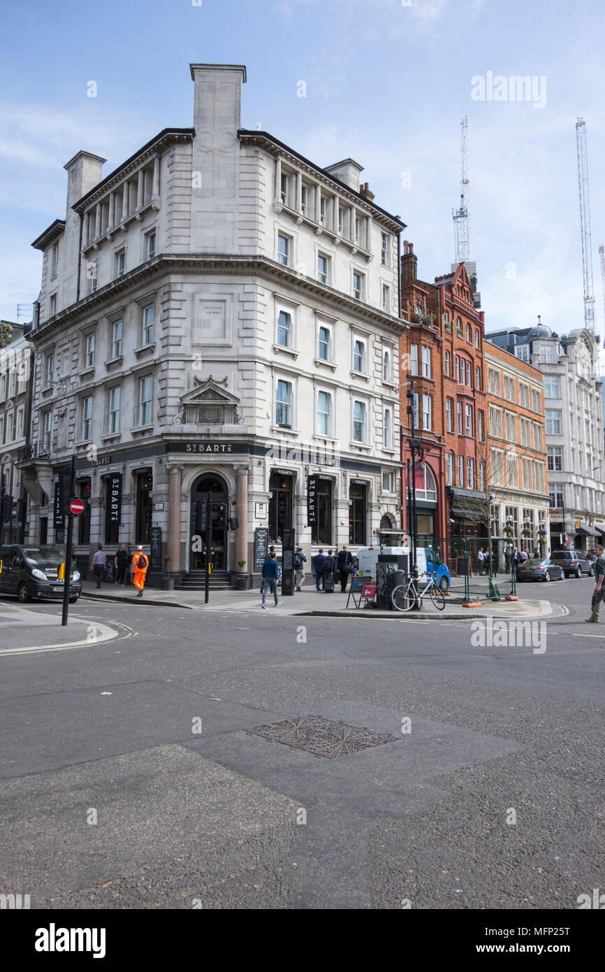 St Bart's Brewery and public house on Long Lane in West Smithfield, London, England, UK Stock Photo