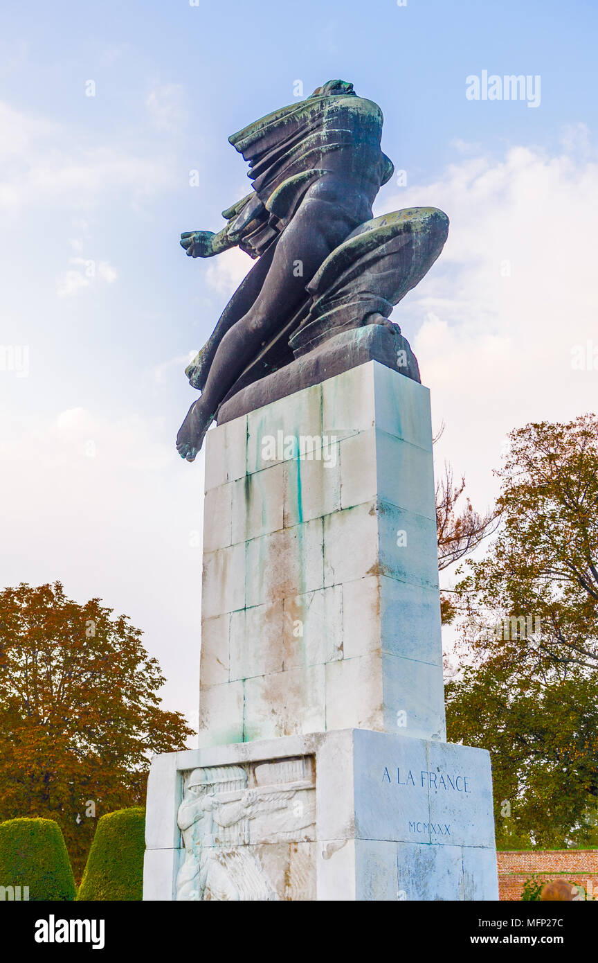 Monument in Beograde Old Town Serbia (after World War I) Stock Photo