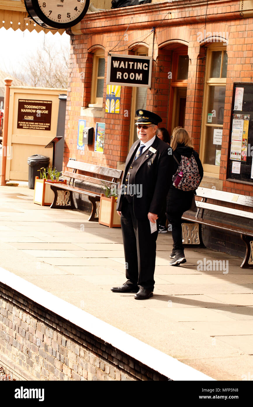 Gloucestershire and Warwickshire Steam Railway collection.Station Master. Stock Photo