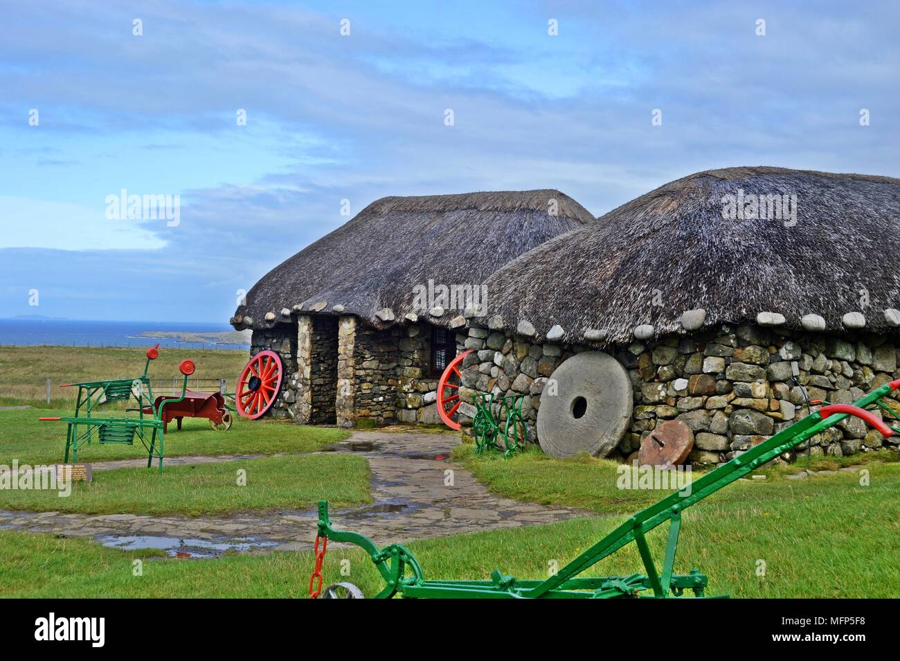 Traditional Dwellings Flodigarry Isle of Skye Stock Photo