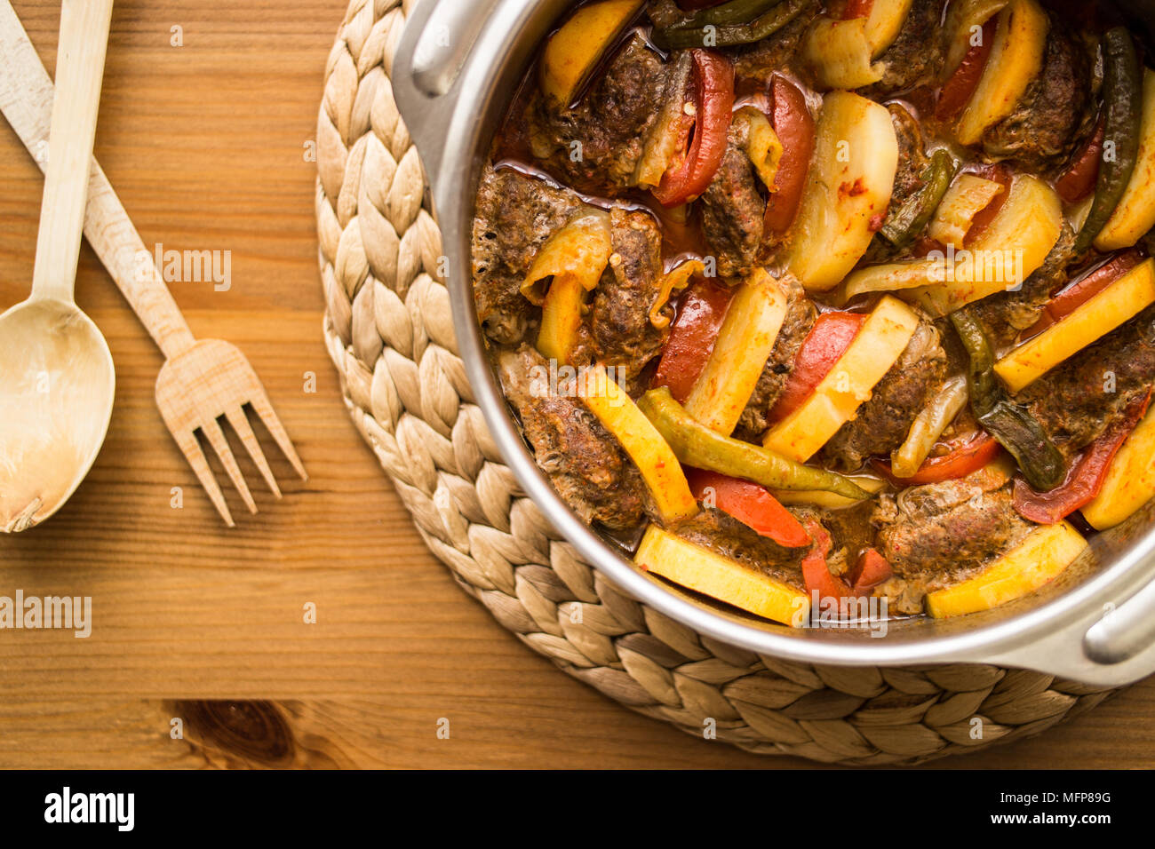 Turkish Traditional food izmir kofte / kofta Stock Photo - Alamy