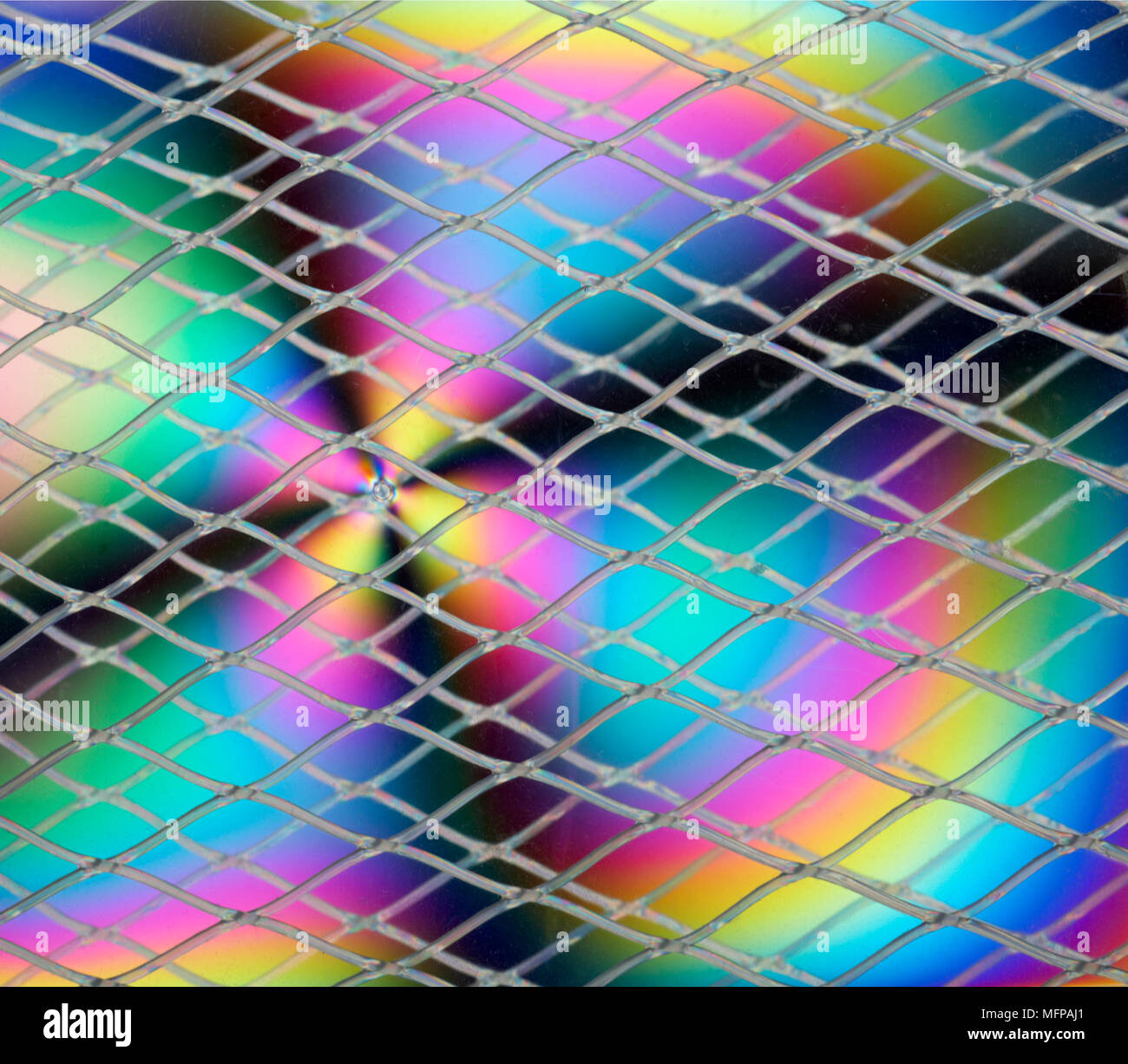 Netting with cross polarisation of colours Stock Photo