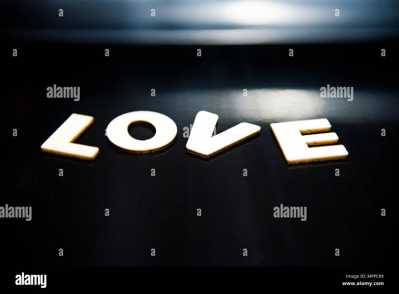 One of the most beautiful words in the world... Love... Stock Photo