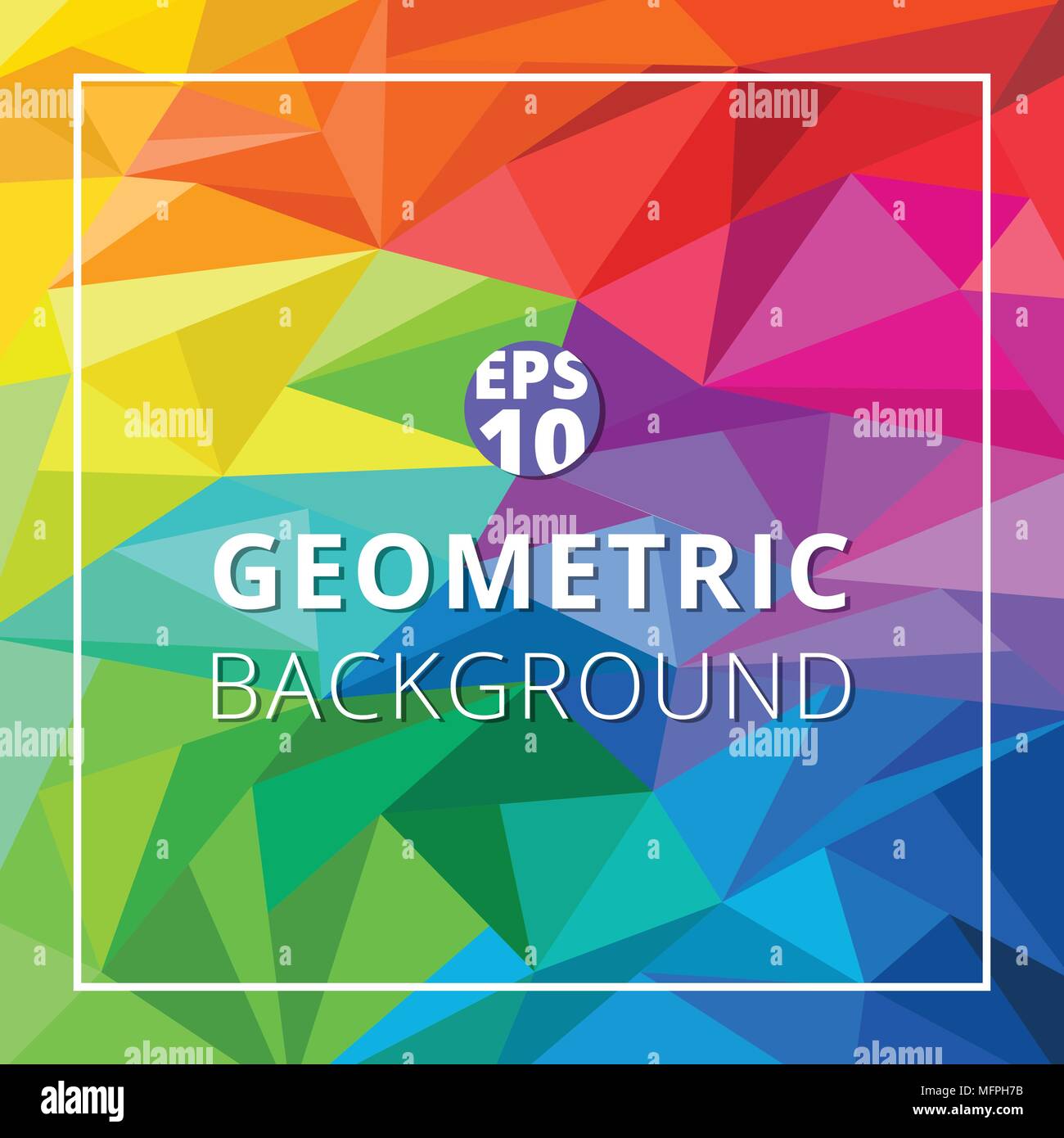 Abstract geometric low polygon colorful background. Triangle pattern ...