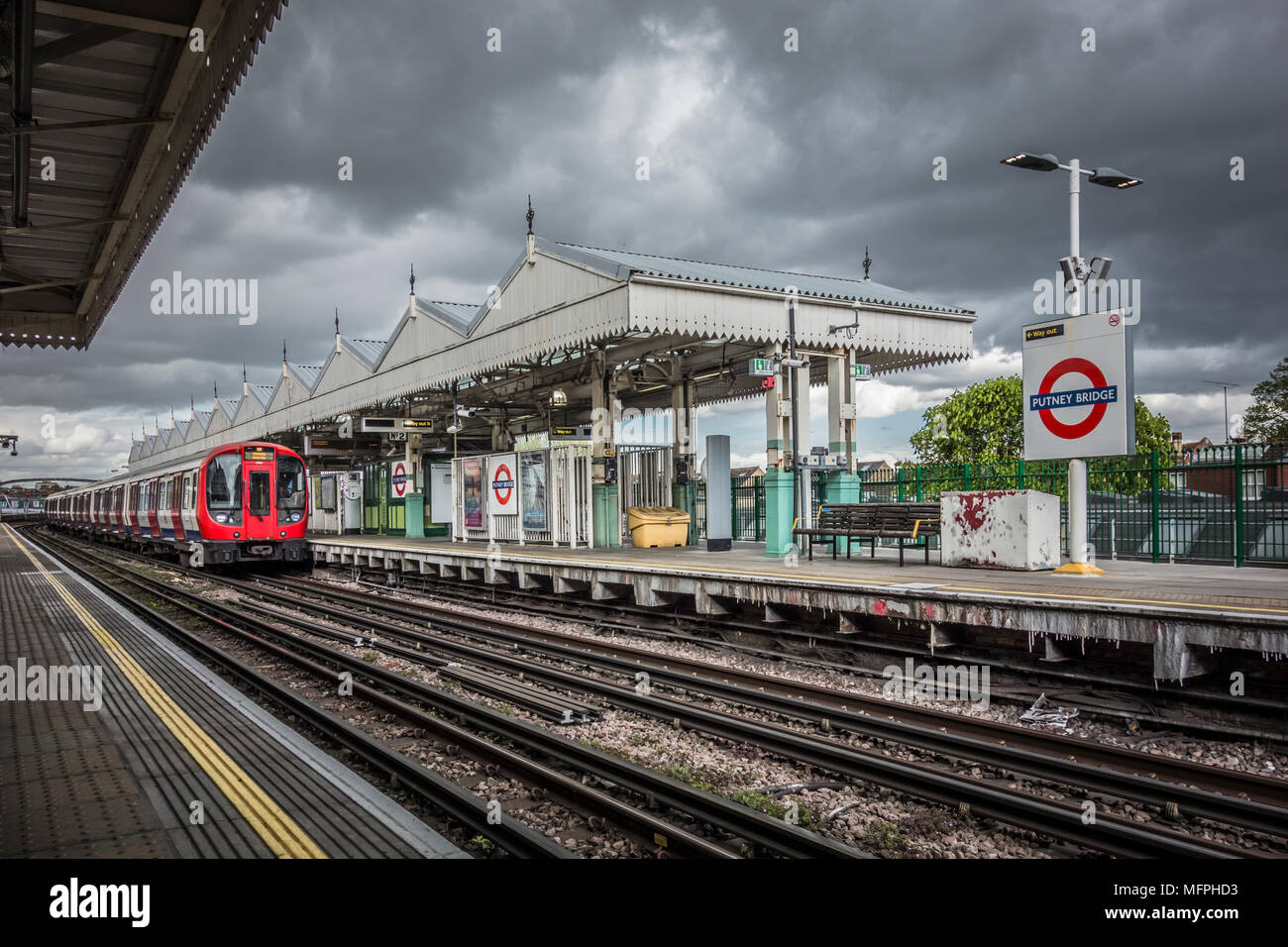 Putney Bridge Station Stock Photo Alamy