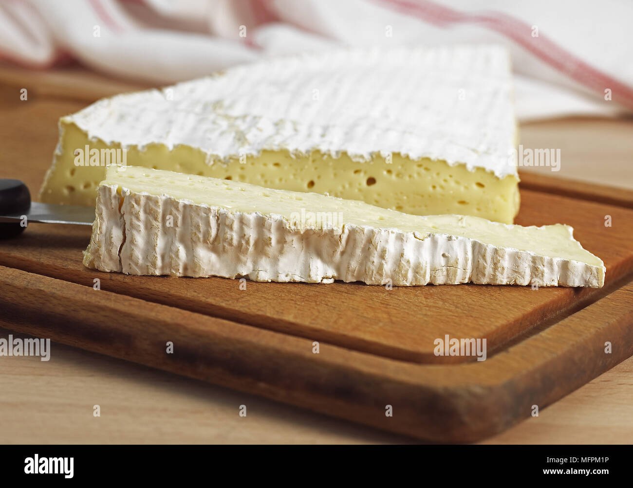 Brie de Meaux, a French Cheese made from Cow's Milk Stock Photo Alamy