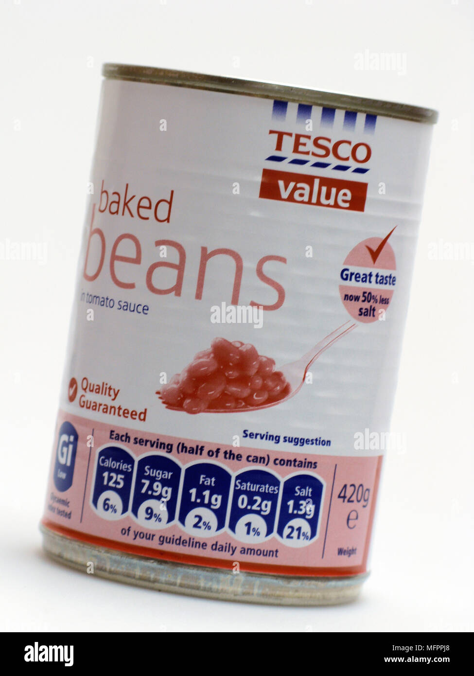 Tesco Value baked beans, products of a cheap reasonable range of foods