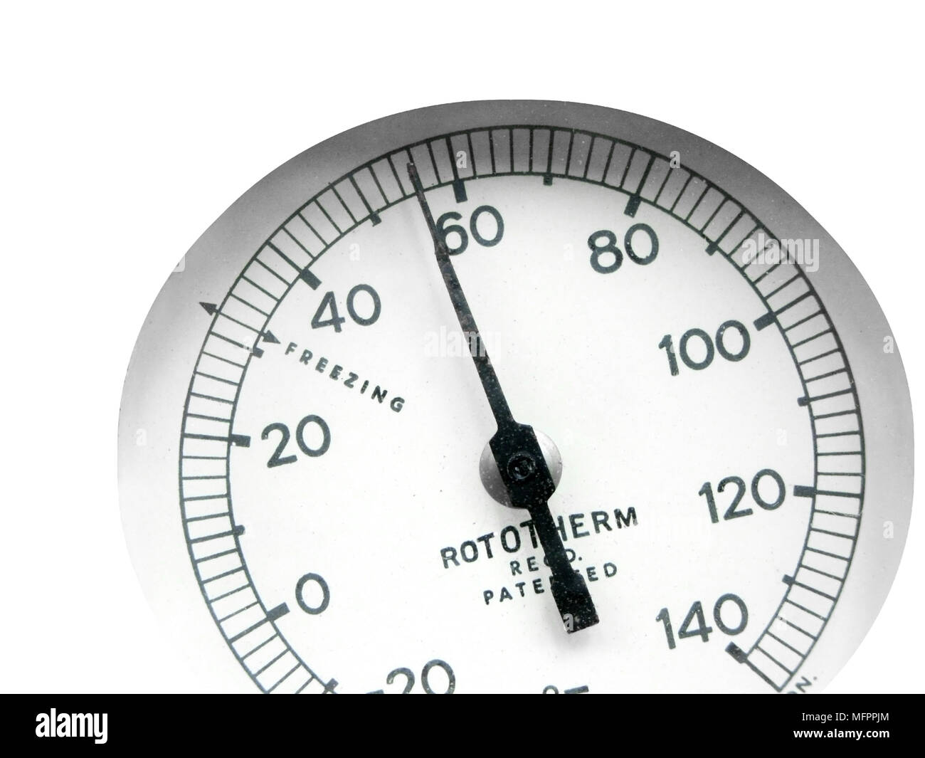 Indoor thermometer indicating very cold temperatures Stock Photo Alamy