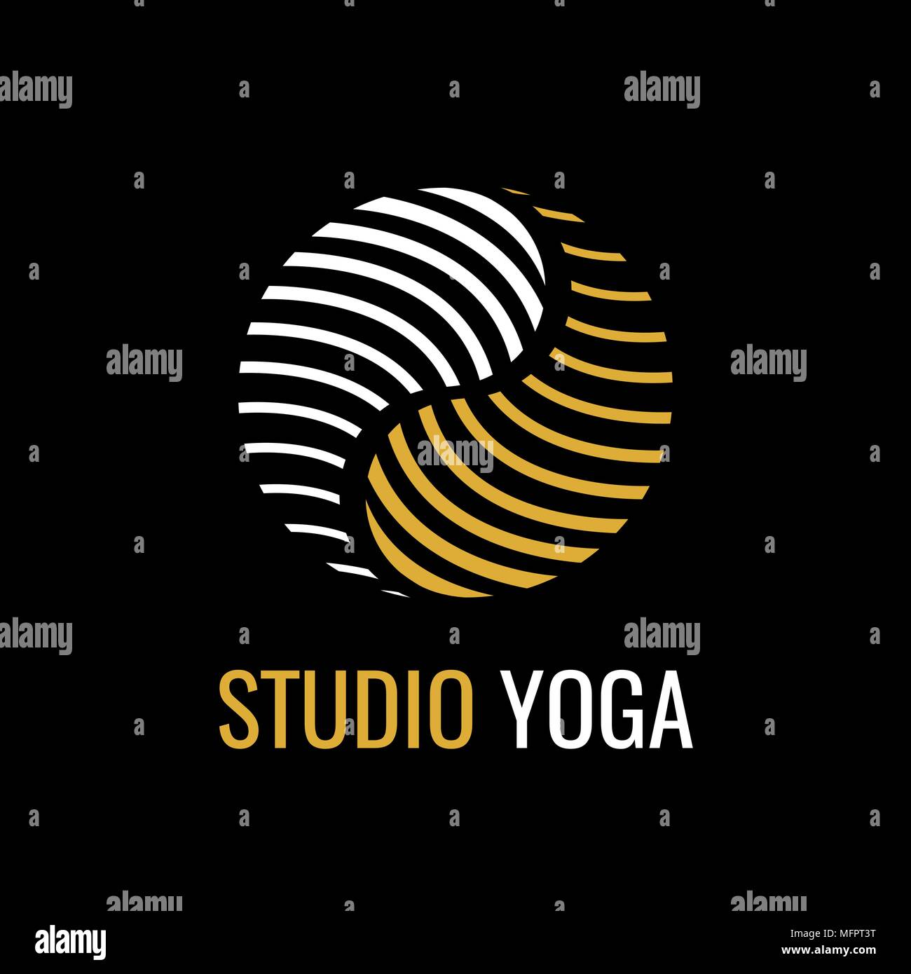 Abstract logo Yin Yang, symbol harmony and balance Stock Vector Image ...