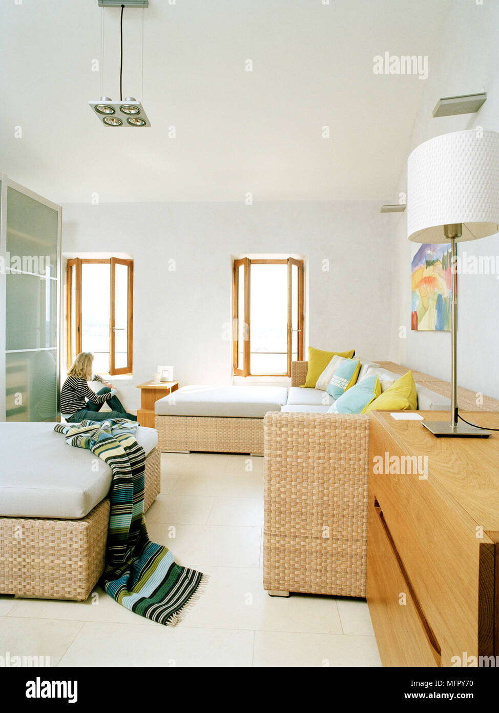 Owner in room Stock Photo - Alamy