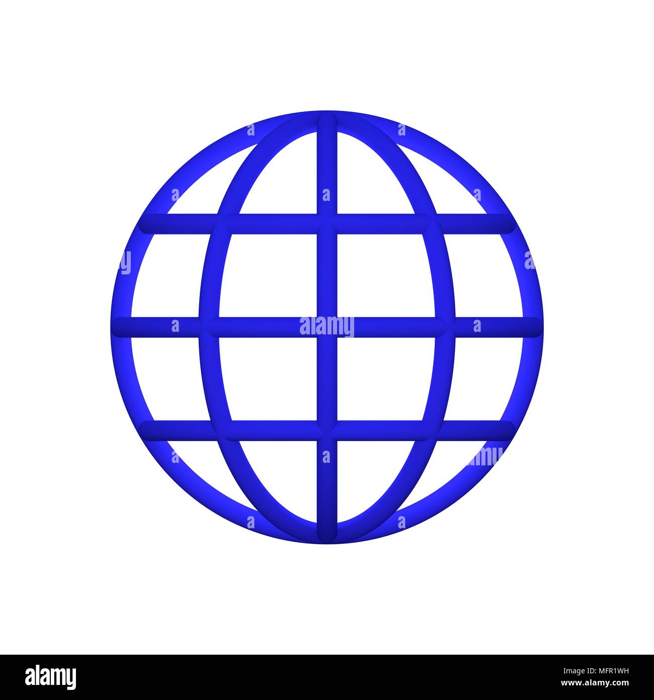 3d render blue globe symbol hi-res stock photography and images - Alamy