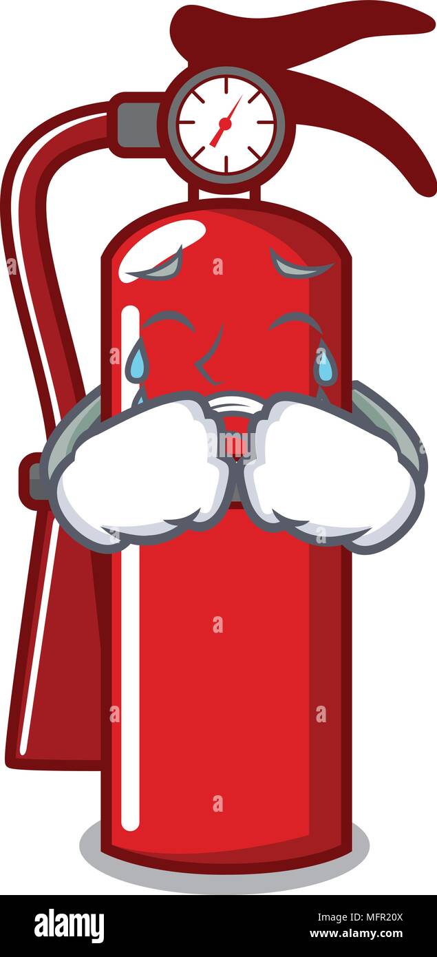Crying fire extinguisher mascot cartoon Stock Vector Image & Art - Alamy
