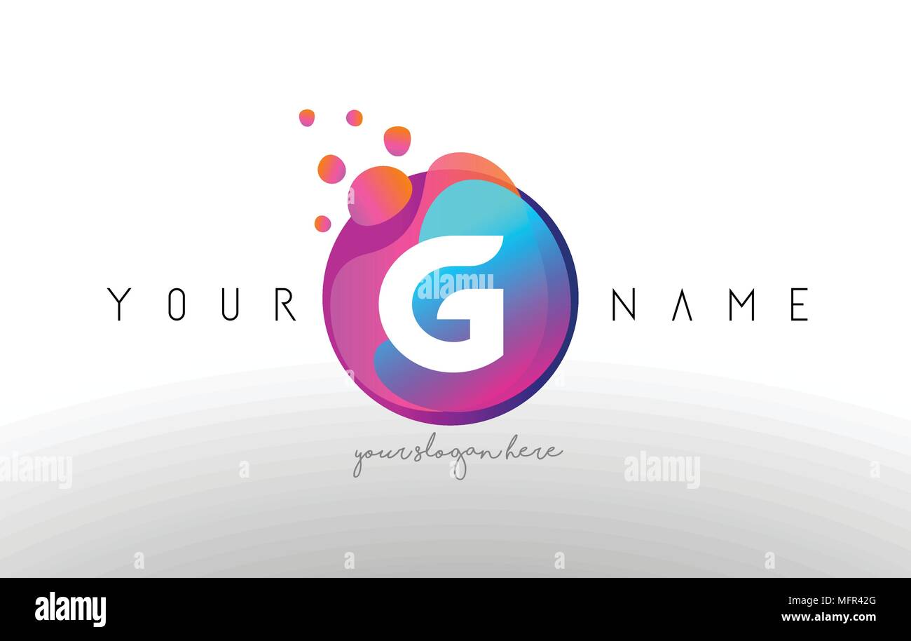 G Dots Letter Logo With Bubbles. A Letter Design Vector with Vibtant ...