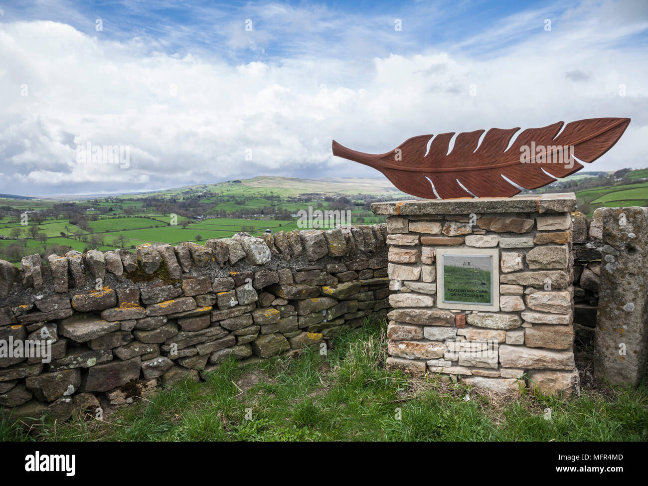 The Air sculpture at the outskirts of Middleton in Teesdale,England,UK Stock Photo