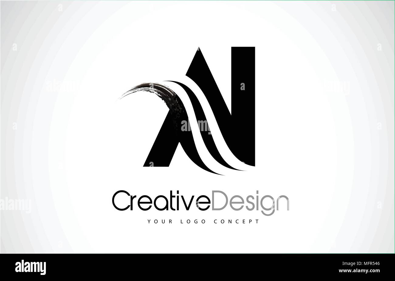 Download Ai A I Creative Modern Black Letters Logo Design With Brush Swoosh Stock Vector Image Art Alamy SVG Cut Files