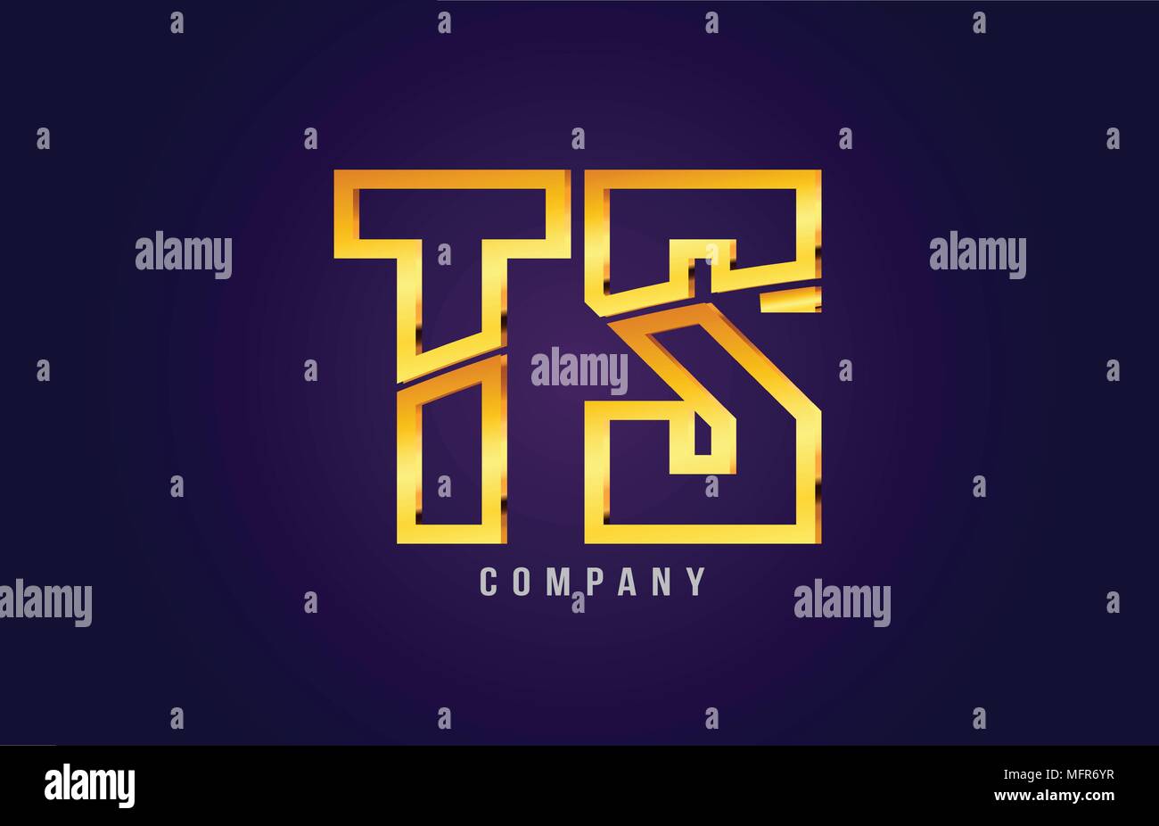 gold golden alphabet letter ts t s logo combination design suitable for ...