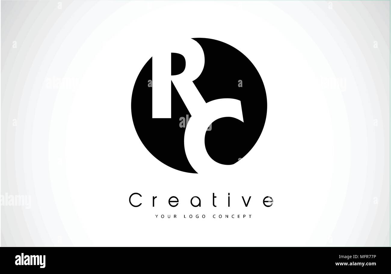 Download RC Letter Logo Design inside a Black Circle. Creative ...
