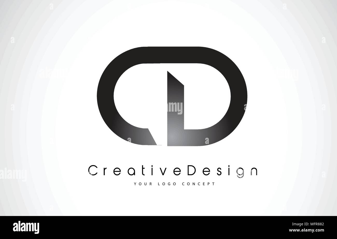 CD C D Letter Logo Design in Black Colors. Creative Modern Letters ...