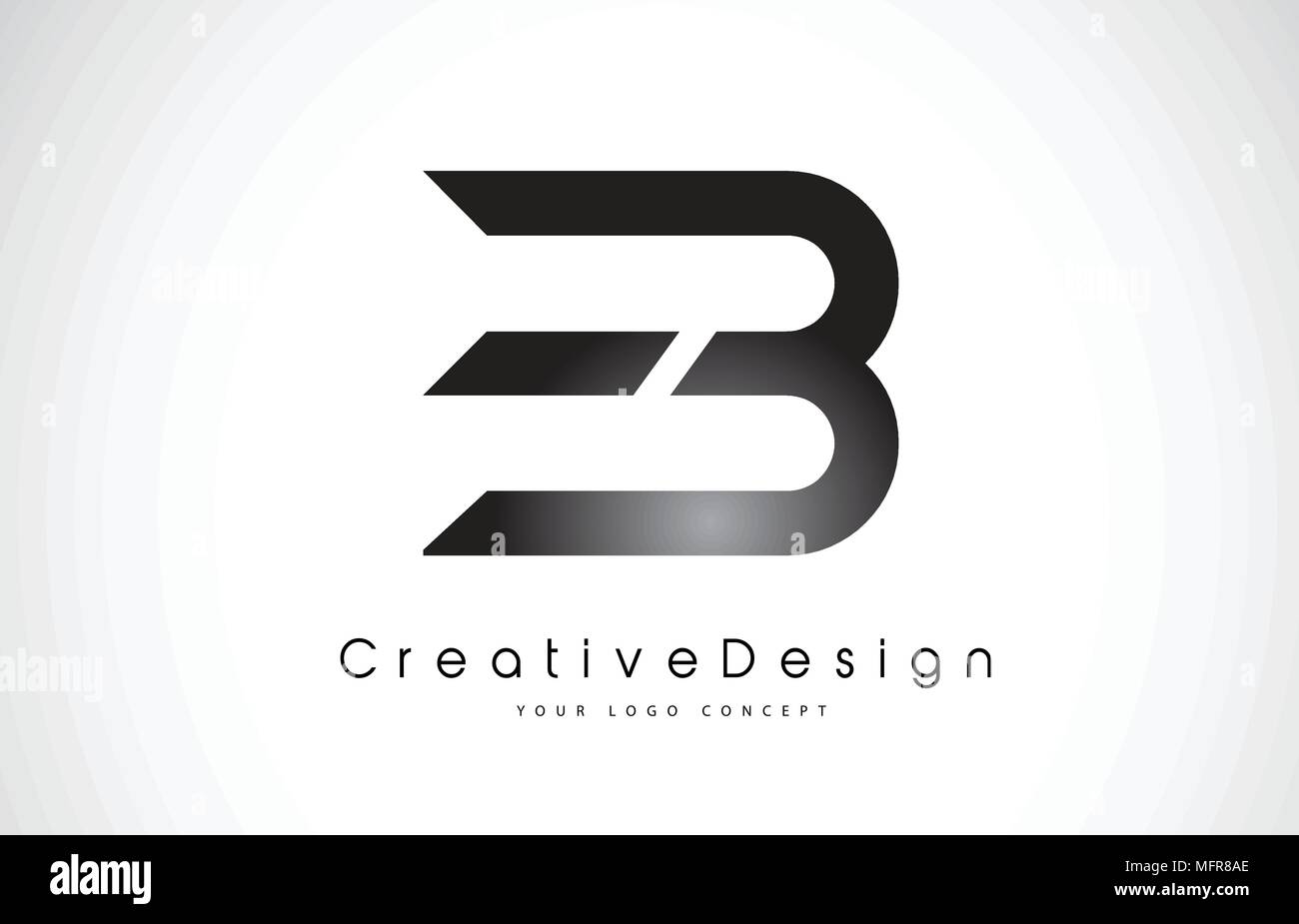EB E B Letter Logo Design in Black Colors. Creative Modern Letters ...