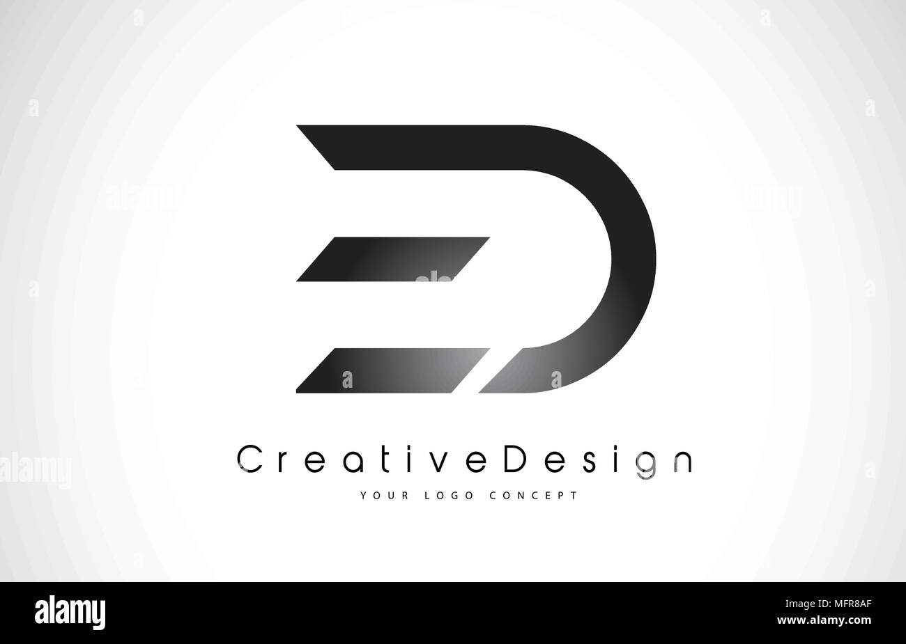 ED E D Letter Logo Design in Black Colors. Creative Modern Letters ...