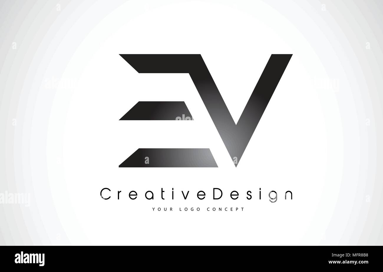 EV E V Letter Logo Design in Black Colors. Creative Modern Letters ...