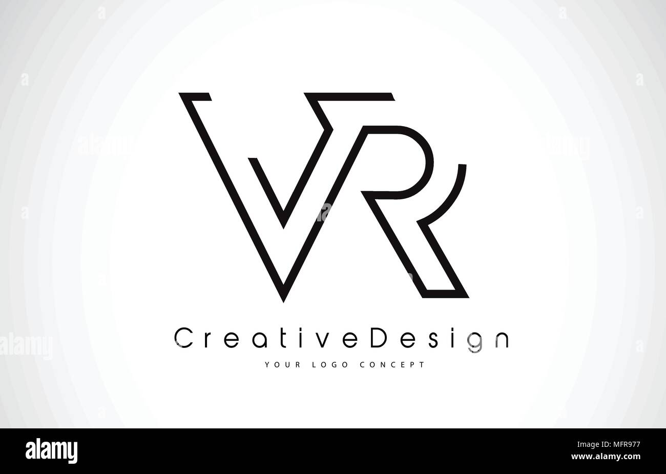 VR V R Letter Logo Design in Black Colors. Creative Modern Letters Vector  Icon Logo Illustration Stock Vector Image & Art - Alamy