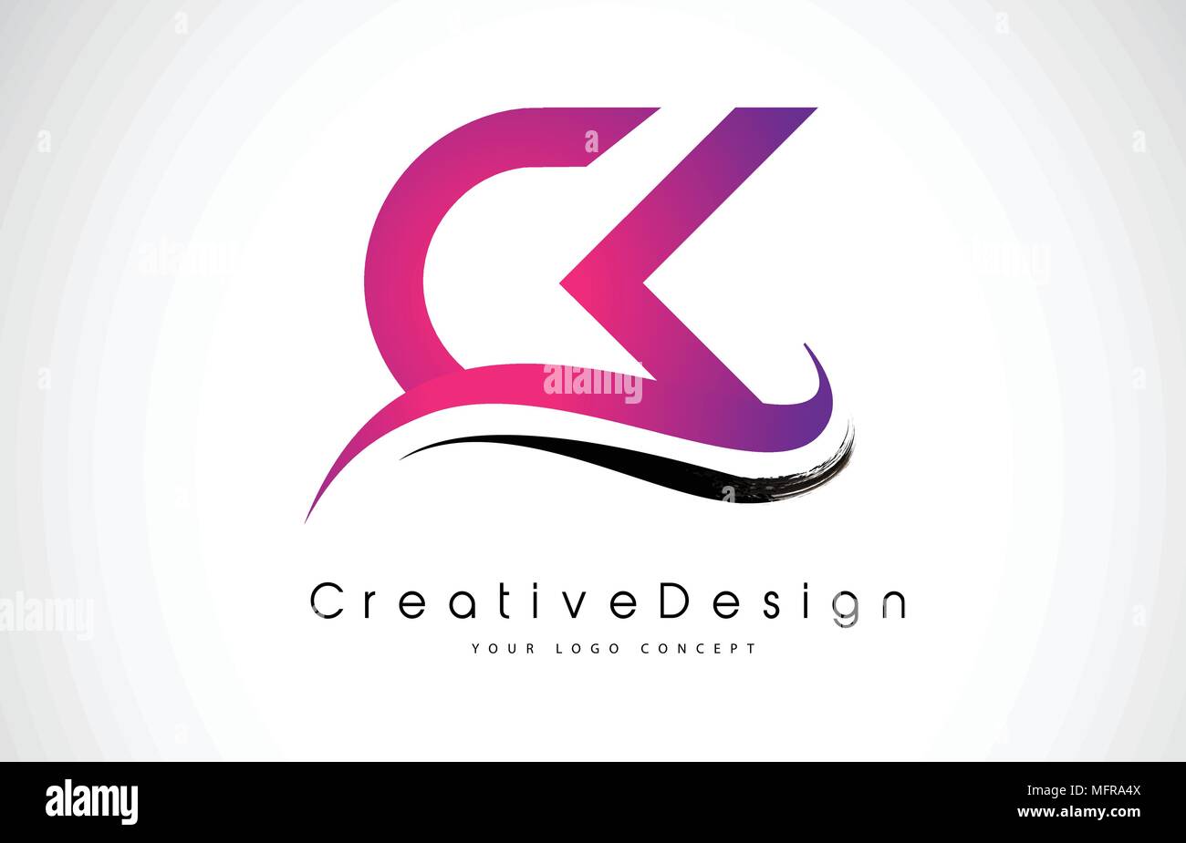 CK C K Letter Logo Design in Black Colors. Creative Modern Letters ...