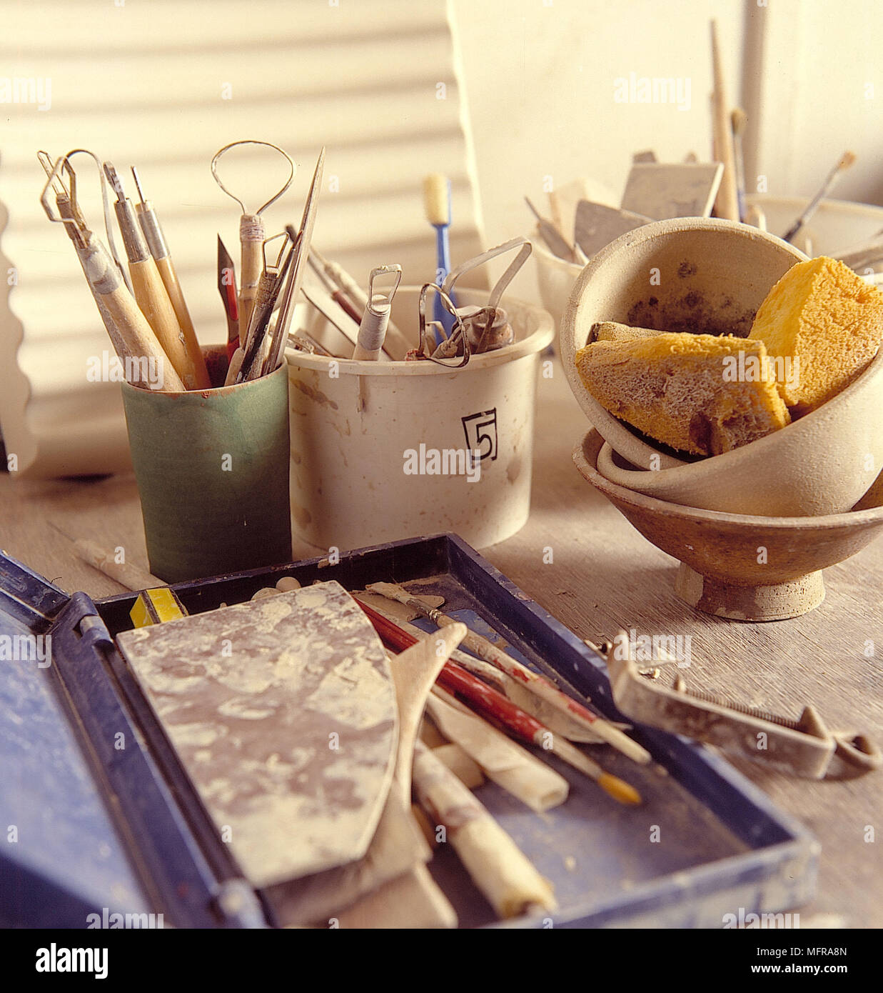 Tools used in pottery Stock Photo Alamy