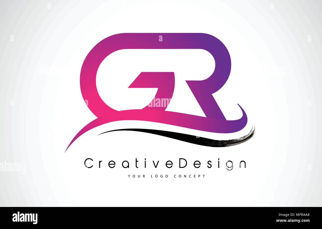 GR G R Letter Logo Design in Black Colors. Creative Modern Letters ...