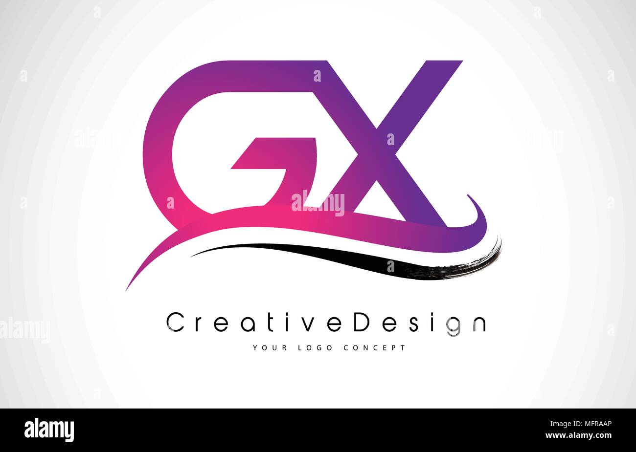 GX G X Letter Logo Design in Black Colors. Creative Modern Letters ...