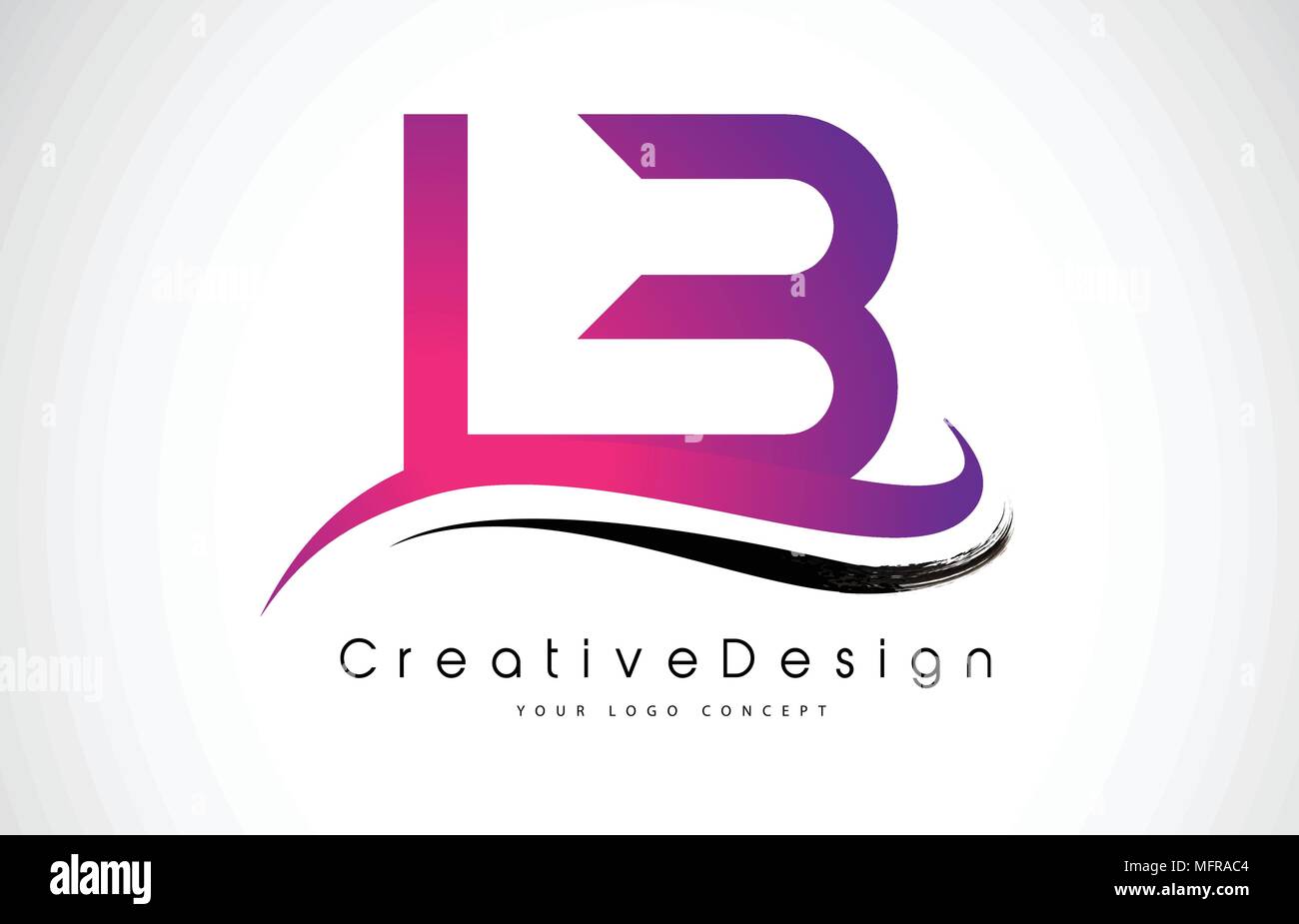 LB L B Letter Logo Design in Black Colors. Creative Modern Letters ...