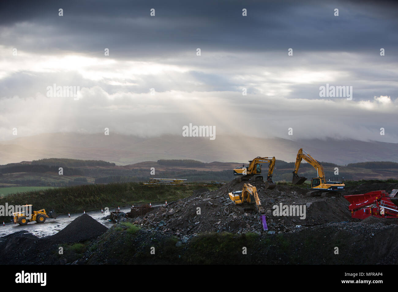 crushing stone in quarry Stock Photo Alamy