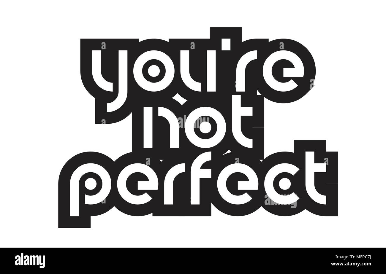 Not perfect illustration Stock Vector Images - Alamy