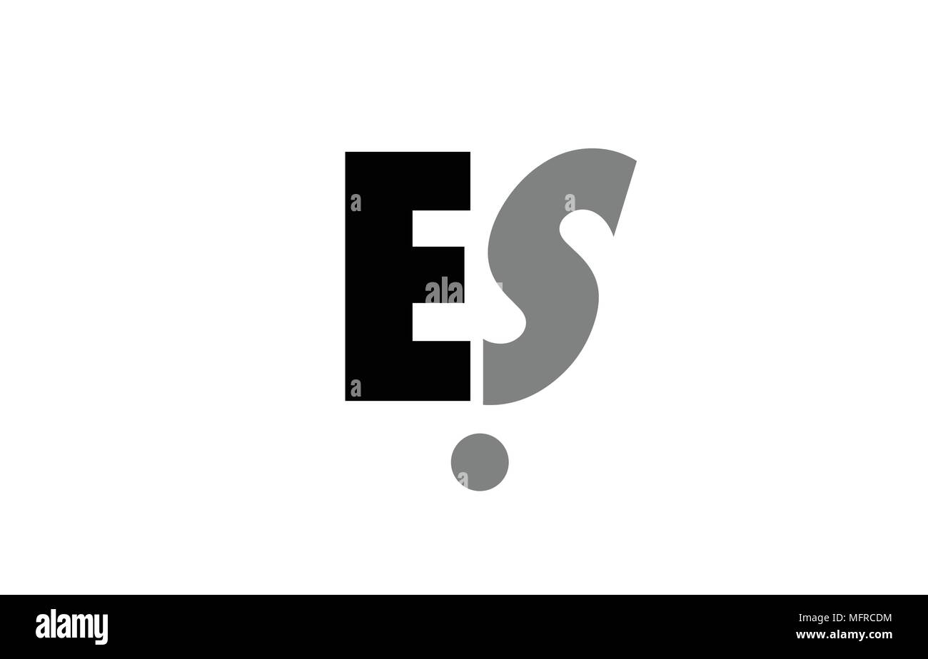creative logo icon combination of alphabet letter es e s in black and ...