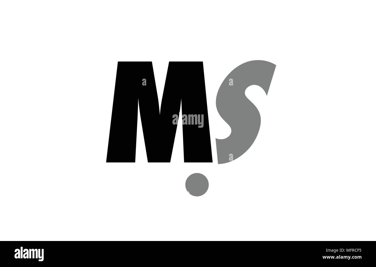 creative logo icon combination of alphabet letter ms m s in black and