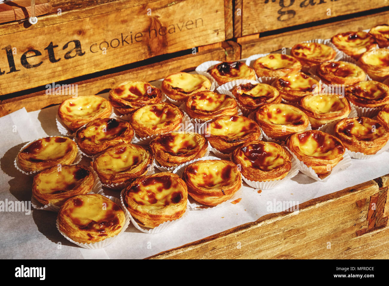 Portugese Custard Tarts Stock Photo