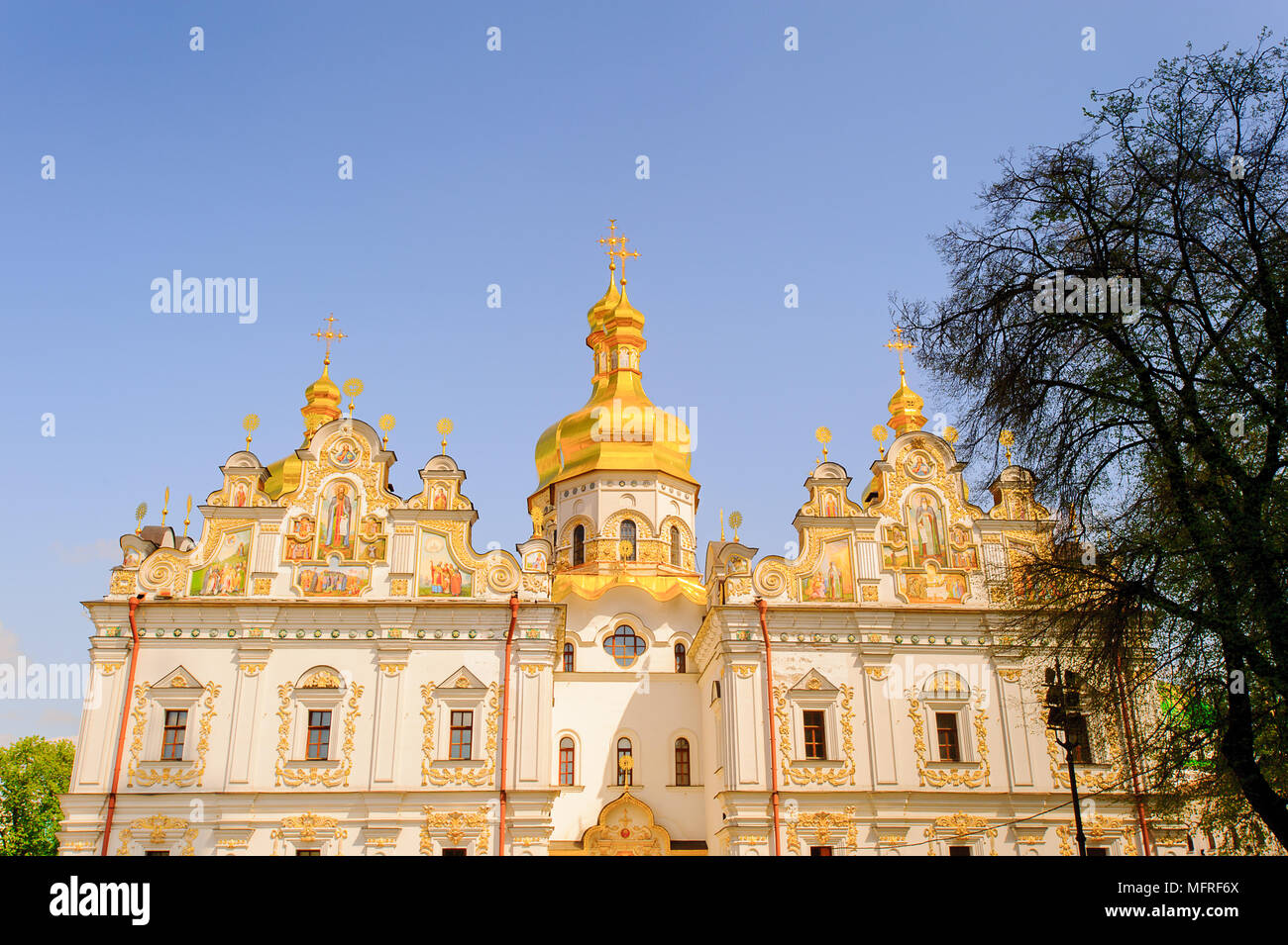 Cathedral Of The Dormition Monastery Of Caves Kiev Ukraine Stock cathedral-of-the-dormition-monastery-of-caves-kiev-ukraine-stock