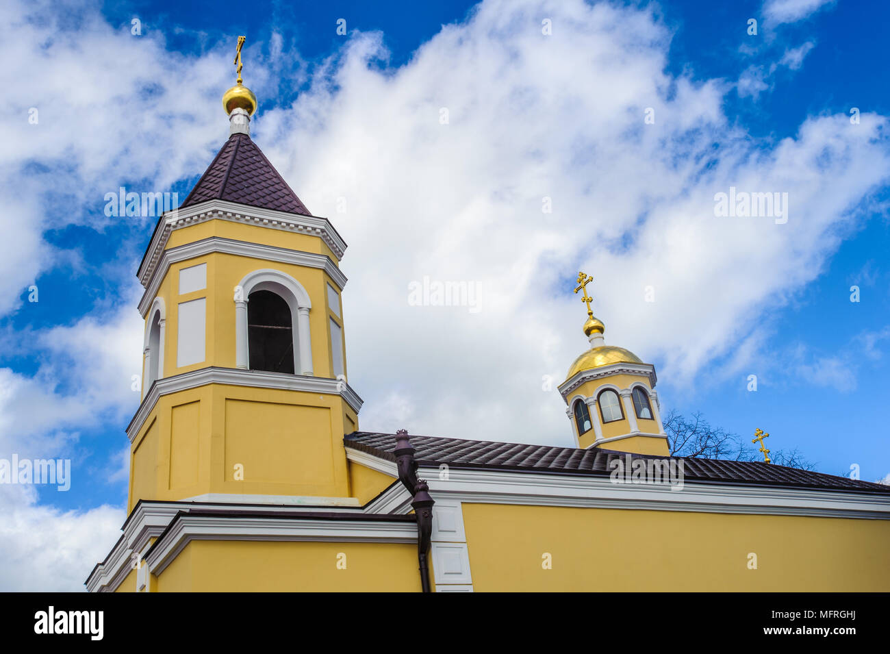 Chapel of an orthodox church in front of the blue sky Stock Photo - Alamy