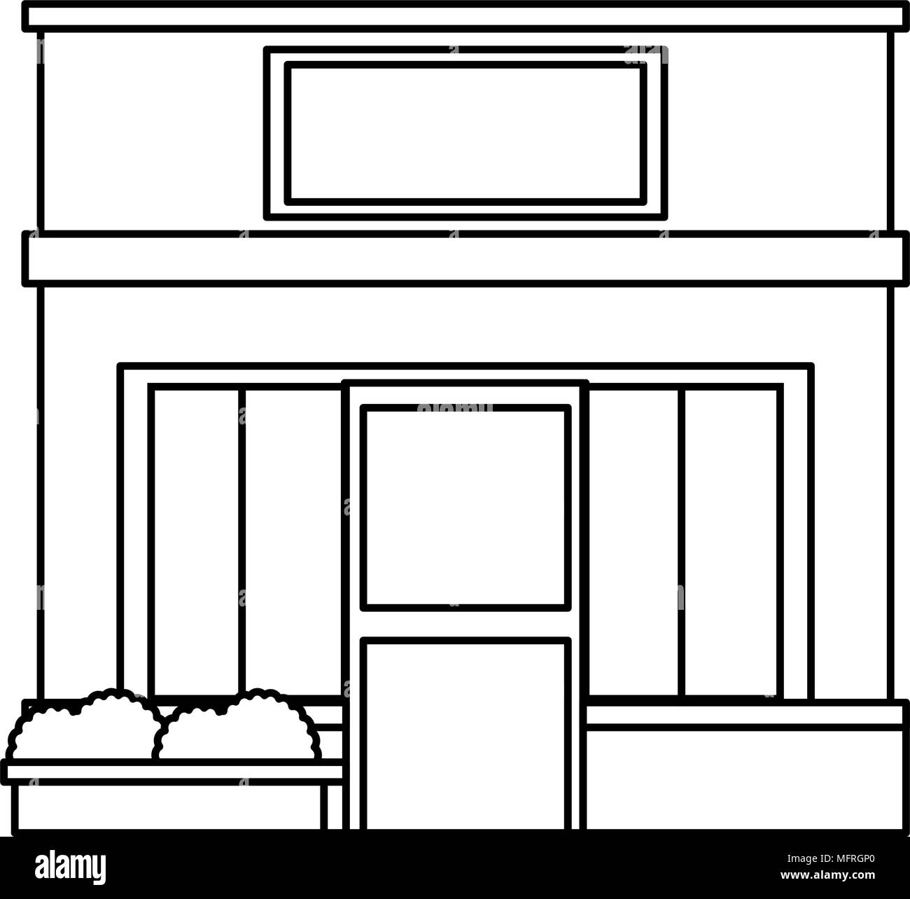 store building front facade vector illustration design Stock Vector ...