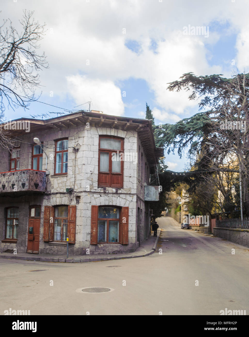 House in Yalta, Ukraine. Old fashion sovietic houses Stock Photo Alamy
