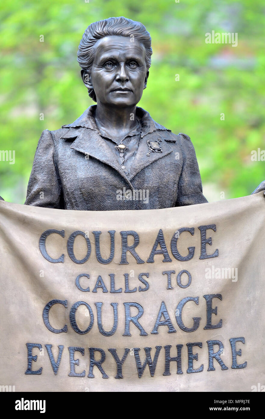 London, England, UK. Dame Millicent Fawcett (1847-1929) statue in Parliament Square (2018: Gillian Wearing) First statue of a woman in Parliament Sq... Stock Photo