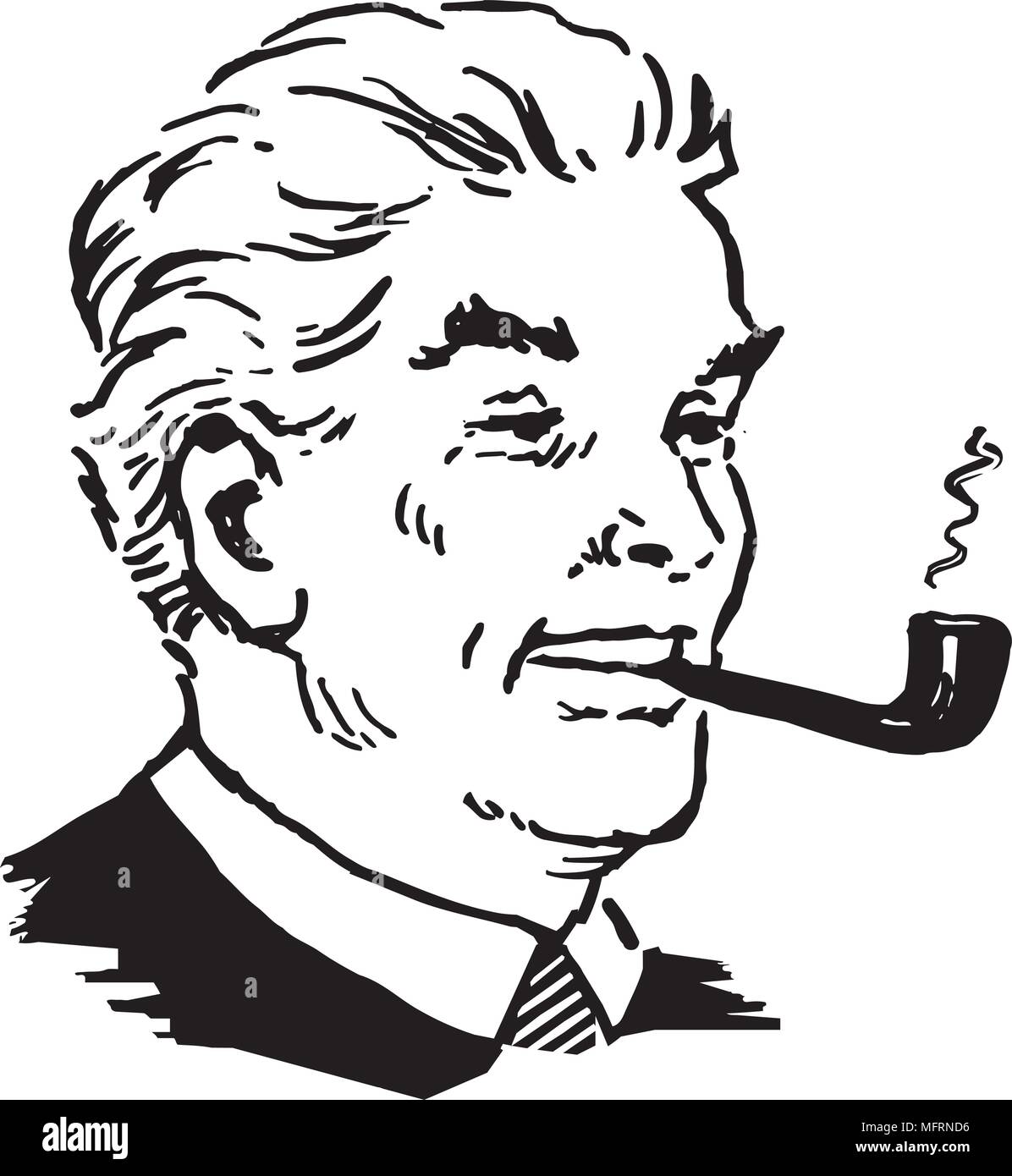 Cool man smoking Stock Vector Images - Alamy