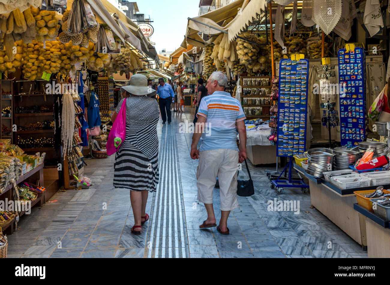 Heraklion, Crete / Greece. The traditional central market in Heraklion