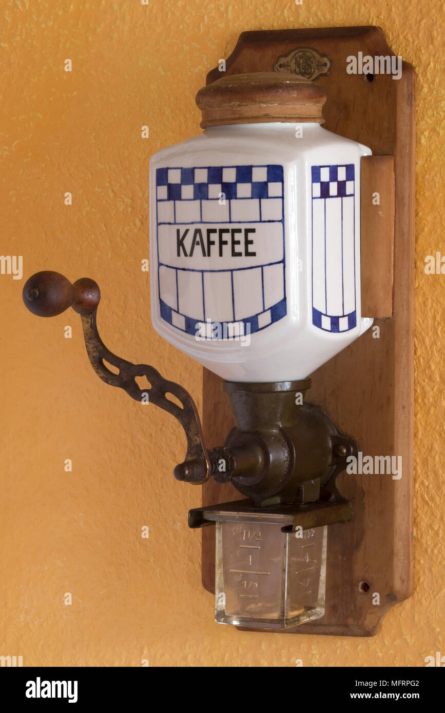 Wall Mounted Coffee Mill Coffee Mill Around 1920 Bavaria Germany Stock Photo Alamy