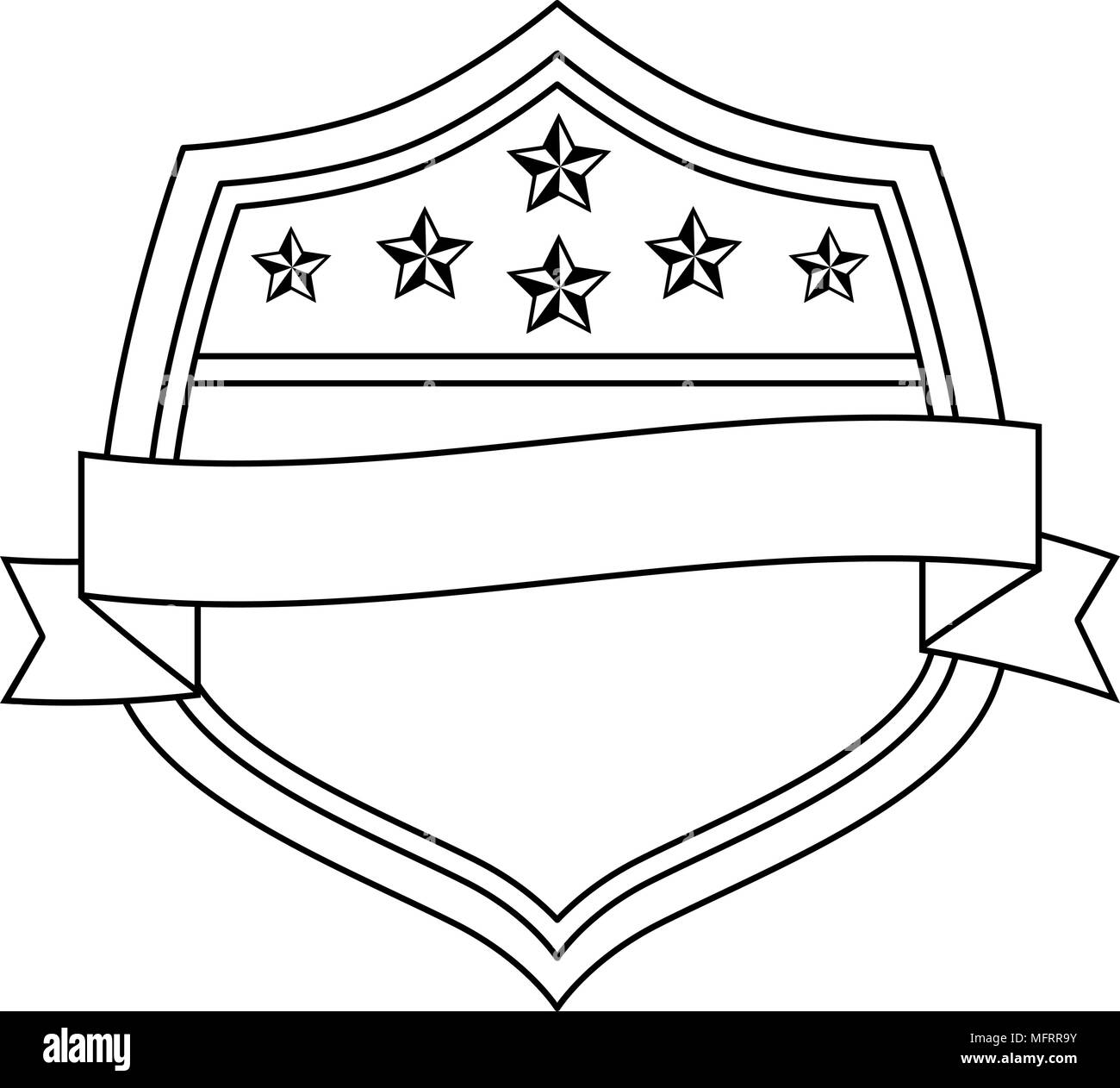 united states of america emblematic shield vector illustration design ...